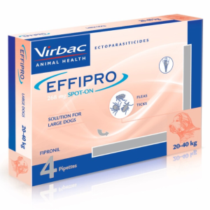 EFFIPRO Perro 20-40 kg 4 pipetas antipulgas y antigarrapatas